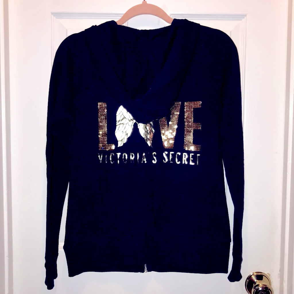 Victorias Secret Vs Angels Full Zip Bling Sequin Hoodie Extra Small